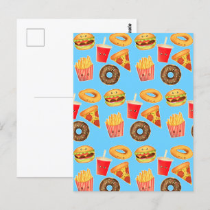Kawaii Schattige junkfood Briefkaart