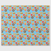 Kawaii Schattige junkfood Cadeaupapier (Vlak)