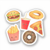 Kawaii Schattige junkfood Sticker (Voorkant)