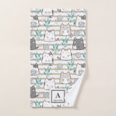Kawaii Schattige kattenpatroon (2) Bad Handdoek (Handdoek)
