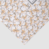 Kawaii Schattige kattenpatroon Tissuepapier (Detail)