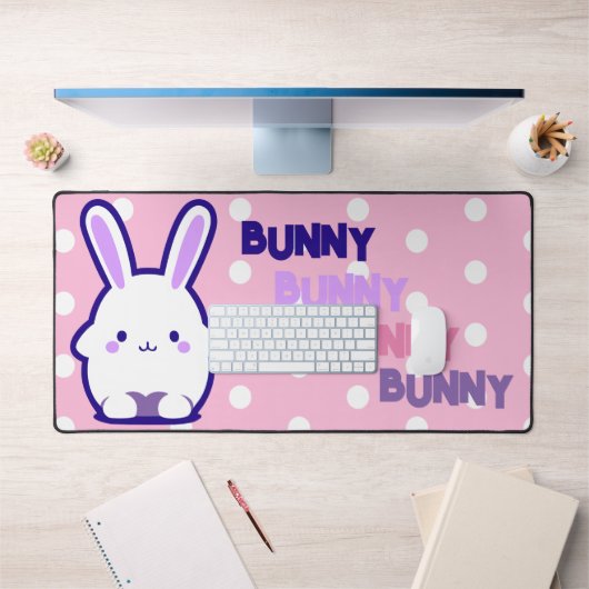 Kawaii Schattige Pastel Bunny Pop Stijl Polka Dot Bureaumat (Kantoor 1)
