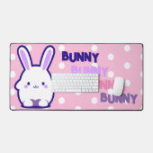 Kawaii Schattige Pastel Bunny Pop Stijl Polka Dot Bureaumat (Keyboard & Muis)