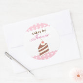 KAWAII schattige PINK Cake Bakery Logo Label Stick (Envelop)