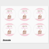 KAWAII schattige PINK Cake Bakery Logo Label Stick (Vel)