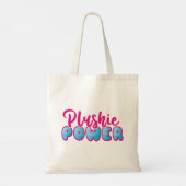 Kawaii Schattige Roze Blauw Plushie Power Tote Bag (Achterkant)