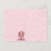 Kawaii Schattige Roze Halloween Verjaardag Uitnodiging Briefkaart (Achterkant)