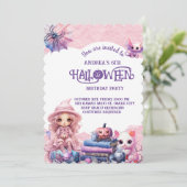 Kawaii Schattige Roze Verjaardag Kaart (Staand voorkant)