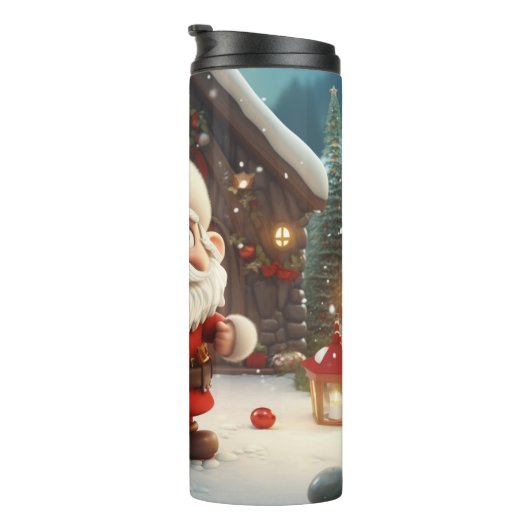 Kawaii Schattige Santa Thermosbeker (Geroteerd rechts)