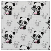 Kawaii Schattige speels Panda Surface Pattern Desi Stof (Close Up)