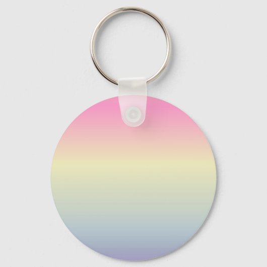 kawaii schattige unicorn roze pastelkleur sleutelhanger (Voorkant)