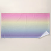 kawaii schattige unicorn roze pastelkleur strandlaken (Voorkant)