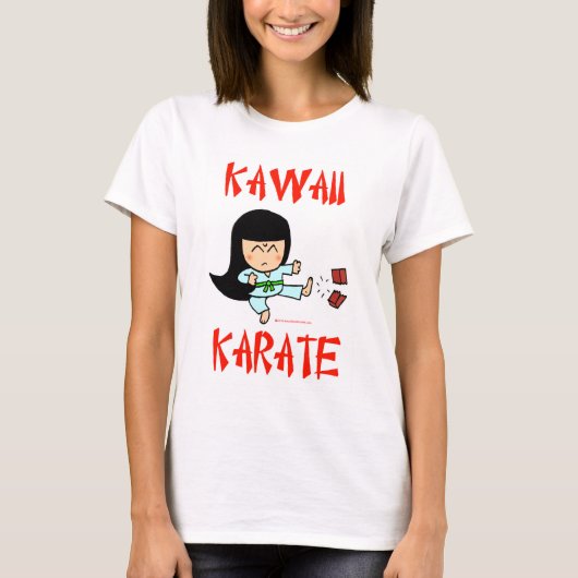 kawaii schattige vechtkunst chibi karate t-shirt (Voorkant)