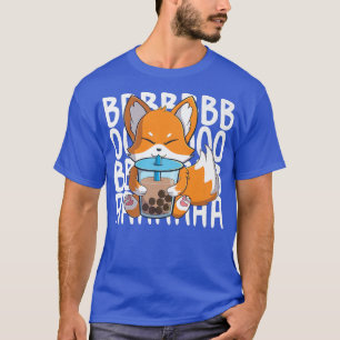 kawaii schattige vos drink boba - thee - belletjes t-shirt