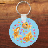 kawaii schattige y2k regenboog goudvis sleutelhanger (Voorkant)