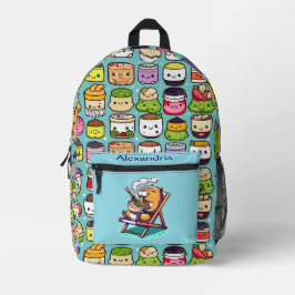 Kawaii Schattigee aangepaste Ramen Bedrukte Rugzak