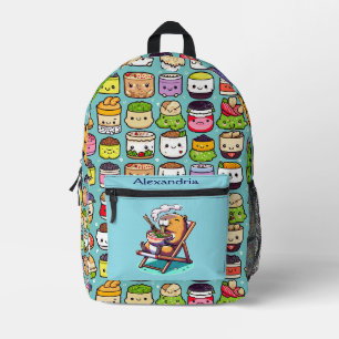 Kawaii Schattigee aangepaste Ramen Bedrukte Rugzak