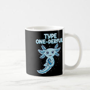 KAWAII Schattigee axolotl type Onederful T1d Diabe Koffiemok