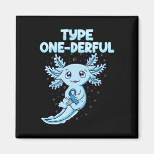 KAWAII Schattigee axolotl type Onederful T1d Diabe Magneet