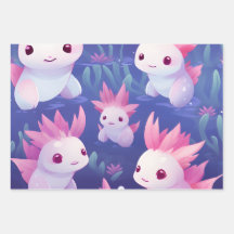 Kawaii Schattigee Baby Axolotls