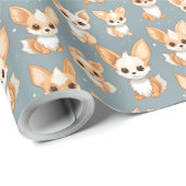 Kawaii Schattigee Baby Fennec Vossen Cadeaupapier (Rol Hoek)