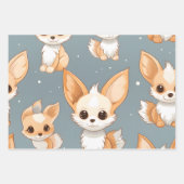 Kawaii Schattigee Baby Fennec Vossen Inpakpapier Vel (Voorkant 2)