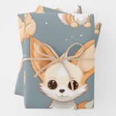 Kawaii Schattigee Baby Fennec Vossen Inpakpapier Vel (In situ)