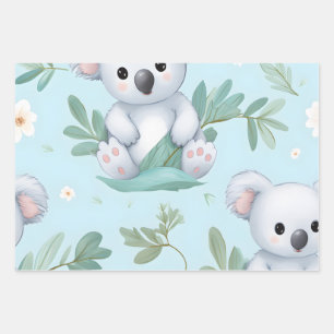 Kawaii Schattigee Baby Koala Beren Inpakpapier Vel