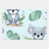 Kawaii Schattigee Baby Koala Beren Inpakpapier Vel (Voorkant 3)