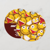 Kawaii Schattigee Emoji Emoticon Verjaardag Kaart (Voorkant / Achterkant)