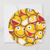 Kawaii Schattigee Emoji Emoticon Verjaardag Kaart (Voorkant)