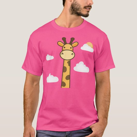 Kawaii Schattigee Giraffe T-shirt (Voorkant)