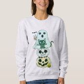 Kawaii Schattigee Halloween Characters Sweatshirt (Voorkant)