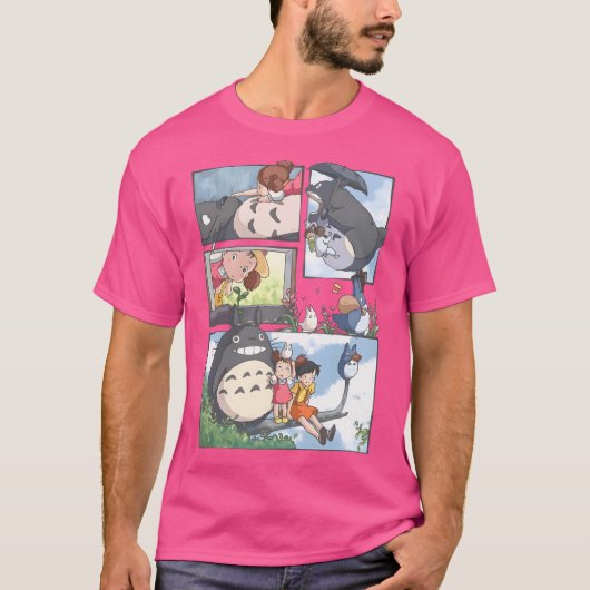 Kawaii Schattigee kunst Monster Go -Ghiblis- Vlieg T-shirt (Voorkant)