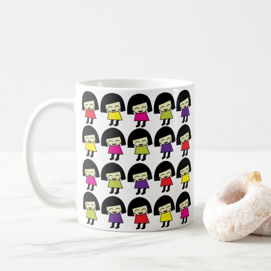 Kawaii Schattigee Meisjes Kawaii Koffiemok (Met donut)