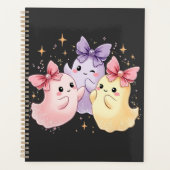 Kawaii Schattigee pastelgeesten met bogen Planner (Voorkant)