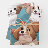 Kawaii Schattigee Puppies Inpakpapier Vel (In situ)