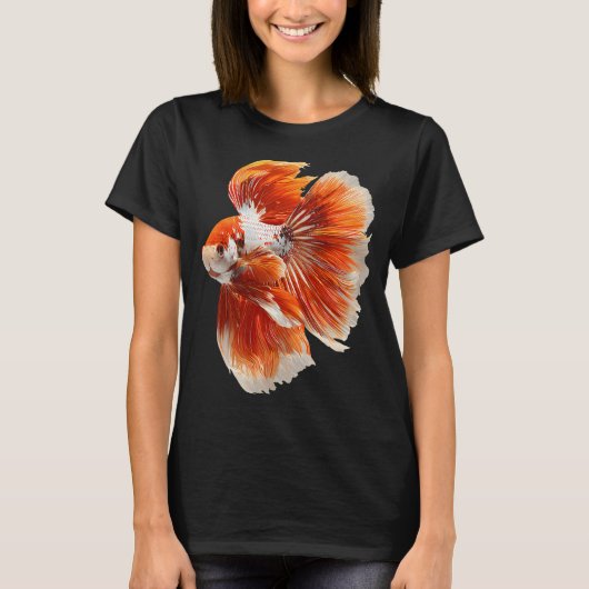 Kawaii Schedel in Aquarium met Vis T-shirt (Voorkant)
