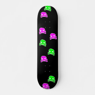 Kawaii Schedels Goth Lolita Zwart Roze Groen Skateboard