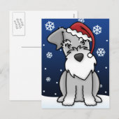 Kawaii Schnauzer Christmas Briefkaart (Voorkant / Achterkant)