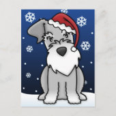 Kawaii Schnauzer Christmas Briefkaart (Voorkant)