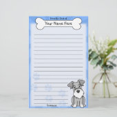 Kawaii Schnauzer Stationery Briefpapier (Staand voorkant)