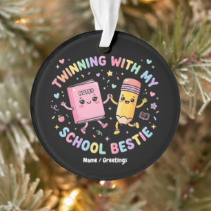 Kawaii School Beste Vriendin Tweeling Vriendschap Ornament