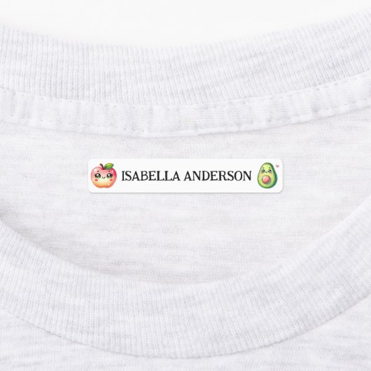 Kawaii School Cute Design Iron On  Labels (Aangebracht)