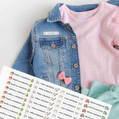 Kawaii School Cute Design Strijk Op Labels