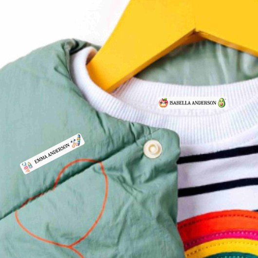 Kawaii School Cute Design Strijk Op Labels