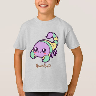 Kawaii Schorpioen Cute Pastel Stripfiguur T-shirt