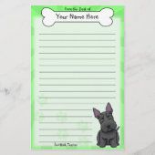 Kawaii Scottish Terrier Stationery Briefpapier (Voorkant)