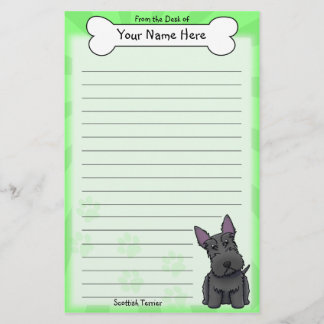 Kawaii Scottish Terrier Stationery Briefpapier