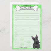 Kawaii Scottish Terrier Stationery Briefpapier (Voorkant / Achterkant)